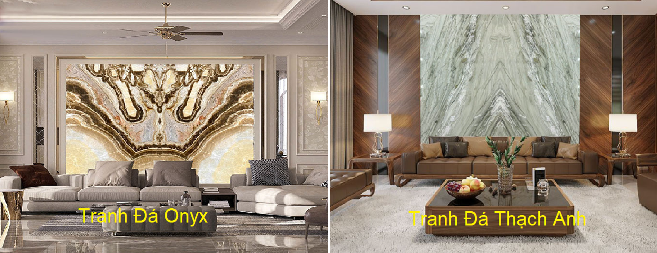 So Sánh Tranh Đá Thạch Anh Và Tranh Đá Onyx – Lựa Chọn Nào Phù Hợp Cho Nội Thất?